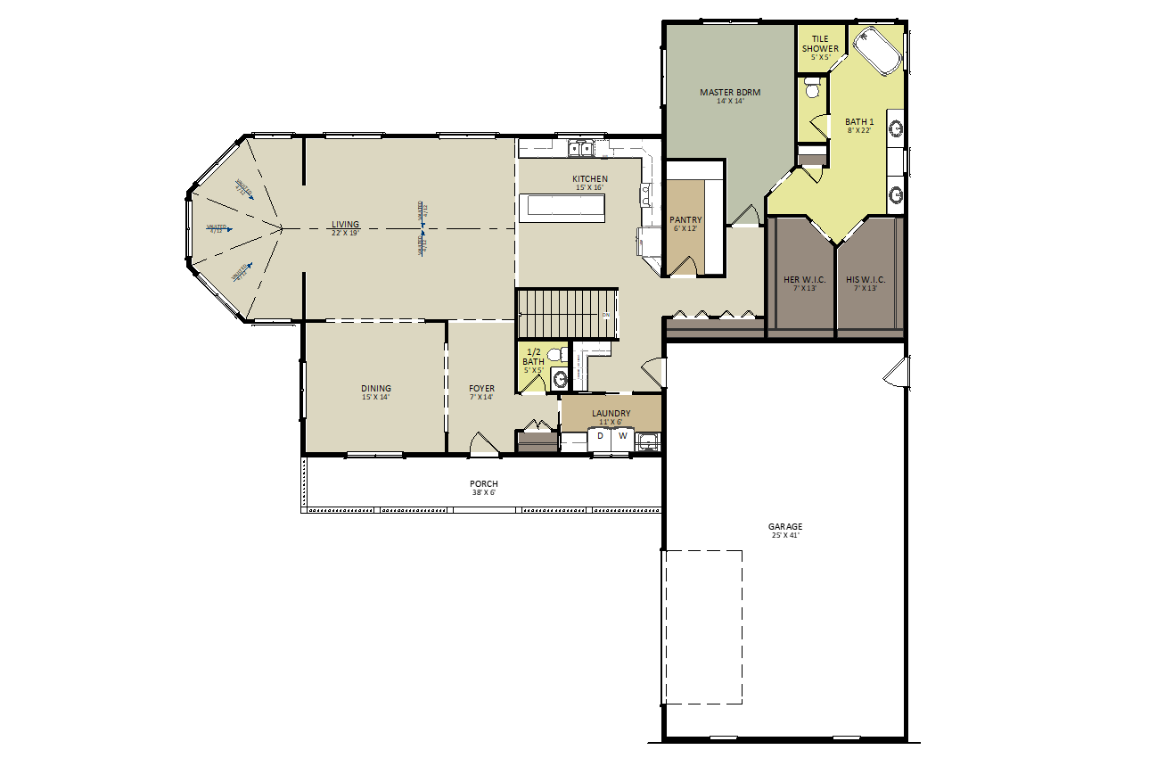 Quincy First Floor Floor Plan